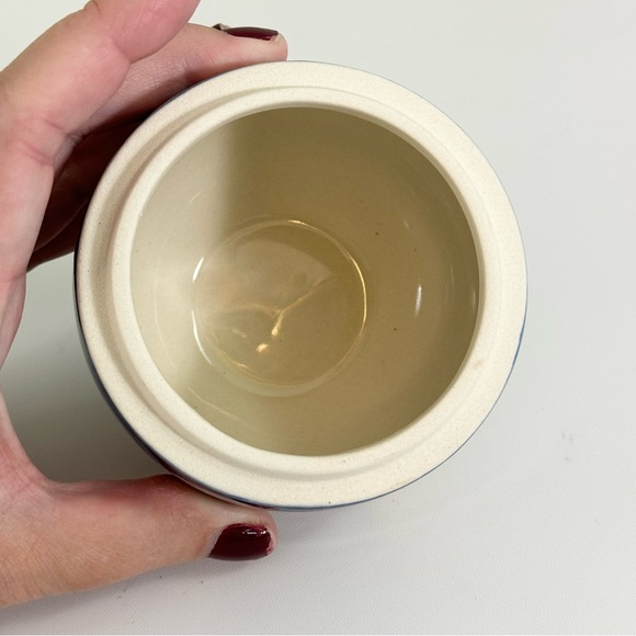 Boleslawiec Polish Pottery Easter Egg Container Candy 5” Handmade White Blue - Picture 8 of 10